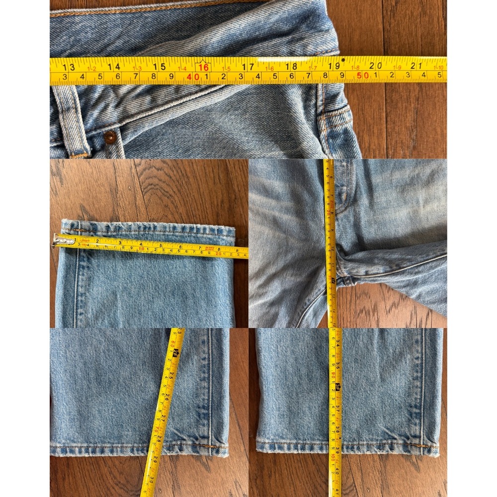Madewell Longline Straight Jean Womens 33 High Rise Light Wash Button Fly - Picture 10 of 10